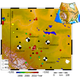 Earthquakes were tightly clustered in both space and time near hydraulic fracturing sites. The bigger the dot, the bigger the earthquake. (Image: Xuewei Bao and David W. Eaton)